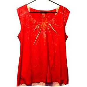 Appropriate Behavior red print sleeveless y2k blouse size 20